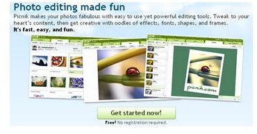 Picnik Review-website view