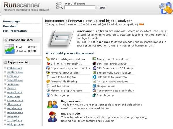 Programs Comparison: Runscanner & Malwarebytes