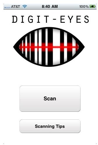 Digit-Eyes Audio Scanner and Labeler iPhone App