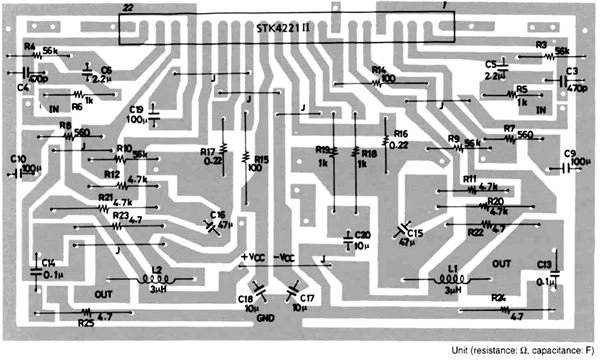 100 + 100 Watt Car Stereo Amplifier Circuit Diagram Using IC STK4231