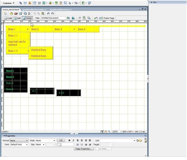 Learn How to Improve the Appearance of Menu Bars by Using the Spry Menu Bar Widget in Dreamweaver