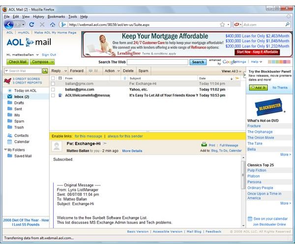 AOL Web Mail