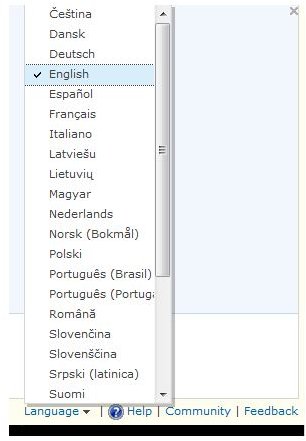 Office Live Languages