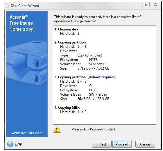 acronis true image disk clone wizard