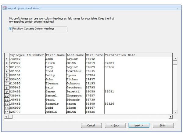 tabular layout access 2016