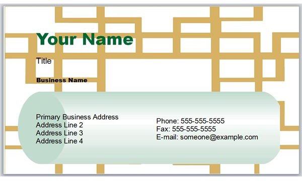 Business Card With Geometric Pipes