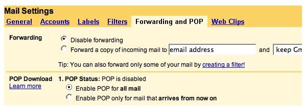 Gmail POP3 Settings Configuring POP Settings for Gmail