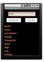 EasyStockWatcher Android App