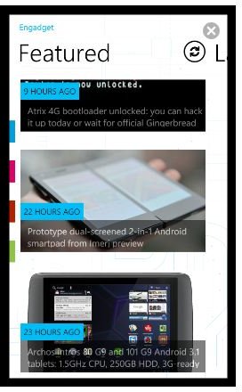 Official Engadget app for Windows Phone 7