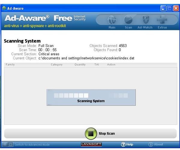 Figure 4 - Ad-Aware System Scan