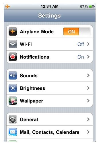 Airplane Mode ON