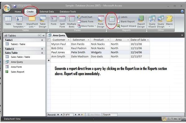 Using Parameter Queries with MS Access Reports