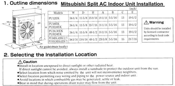 Mitsubishi indoor unit