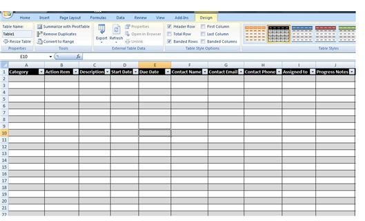 Using An Excel Action Items Template to Track Action Items ...