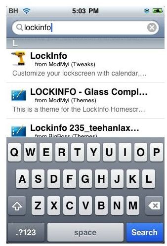 Cydia Search: Lockinfo
