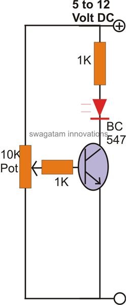 Testing a BC547 Transistor, Basic Set-Up Circuit, Image