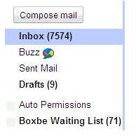 Screenshot Gmail Boxbe Folder
