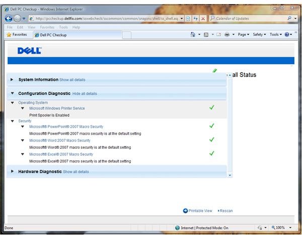 Dell PC Checkup Online