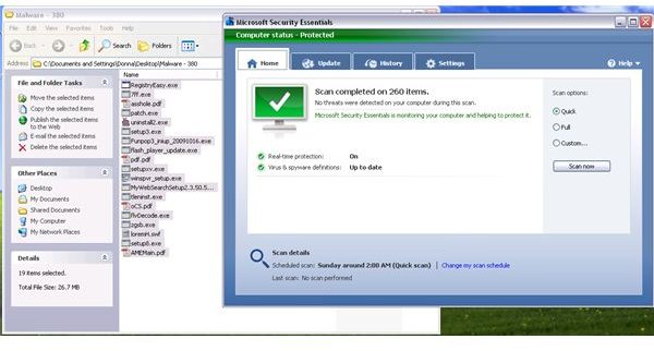 Free Virus Protection of Microsoft Security Essentials