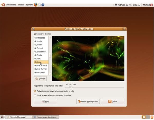 Ubuntu Screensaver: Helios