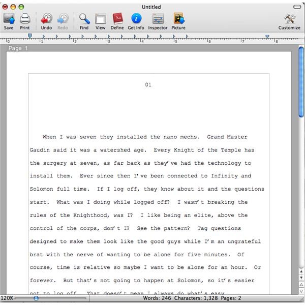 mac os x word processor