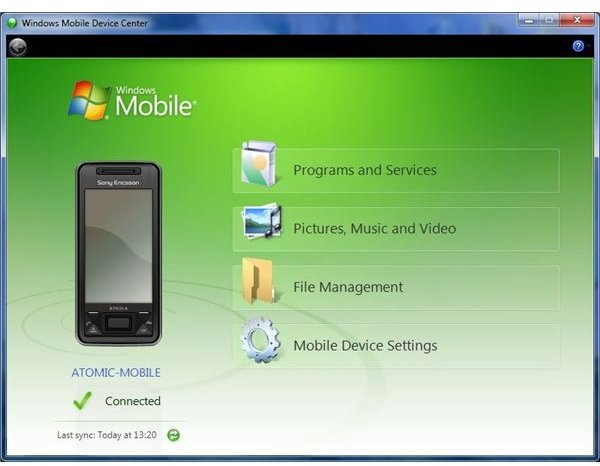 Share photos, MP3s and video clips during a Windows 7 sync with Windows Mobile 
