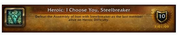 I Choose You, Steelbreaker - Iron Council Hard Mode Achievement