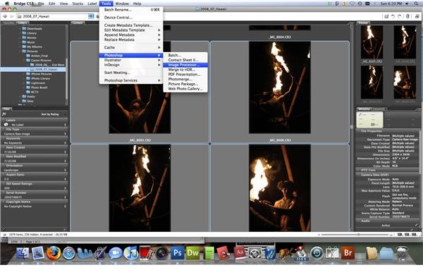 adobe bridge convert raw to jpeg