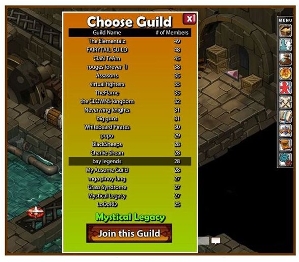 Sacred Seasons 2 Guild Screen