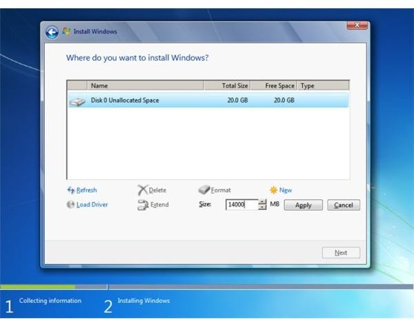 Windows 7 OEM Installation: Delete Partition & Format HDD