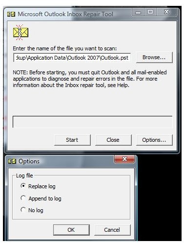 Outlook Repair Using Inbox Repair Tool