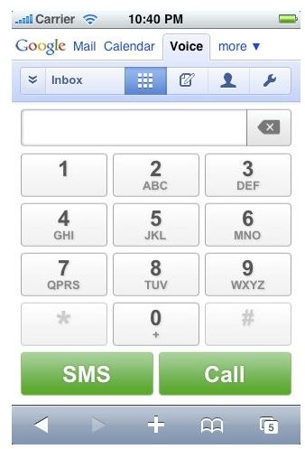 Using the Google Voice iPhone App