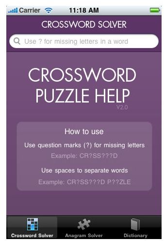 Crossword Puzzle Help