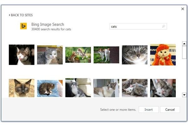 Microsoft Clipart Borders was replaced with Bing Image Search