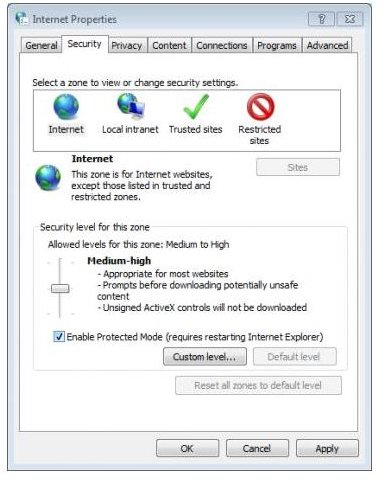 Tweak Internet Explorer - Turn Protected Mode Off