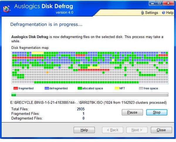 Compare Vista Free Defraggers - Free Windows Vista Hard Drive Optimizers