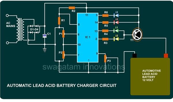 How to Build a, 12V Automotive Battery Charger Using a IC TCA 965