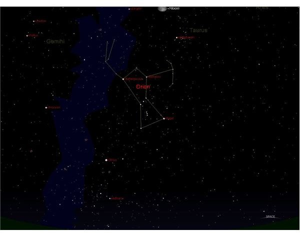 Orion under simulated dark-sky conditions