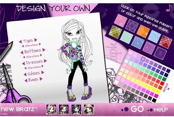 bratz dress up games makeover games