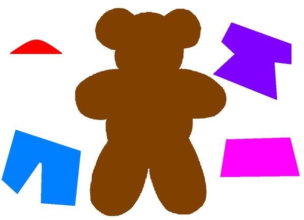 Felt Teddy Bear and Felt Clothing