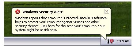 Spyware Remove - Antivir System Message and Fake Alerts