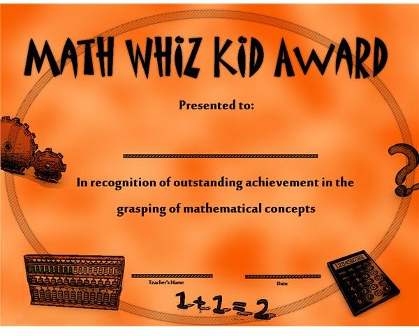 Use this Math Whiz kid award to celebrate a child&rsquo;s achievements