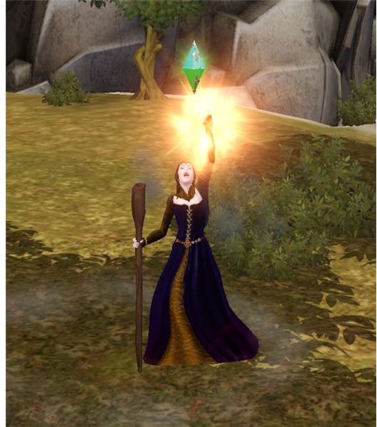 The Sims Medieval Wizard Performing Spell