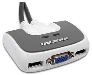 Iogear 2-Port Miniview KVM Switch