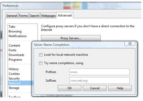 Internet Domain Confusion: Disable Server Name Completion in Opera