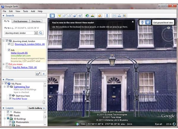Using Google Earth Street Search you can visit the UK Prime Minister!