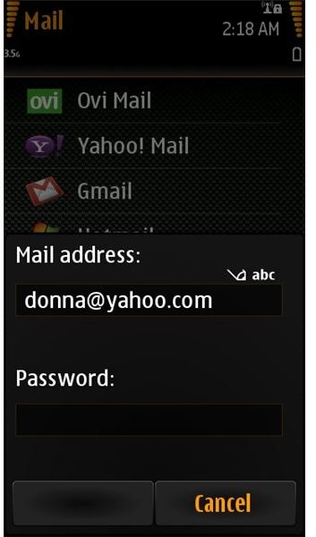 Nokia N8 Email: Yahoo Mail