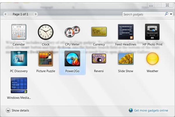 How to restore gadgets on Windows 7 - Add Gadgets