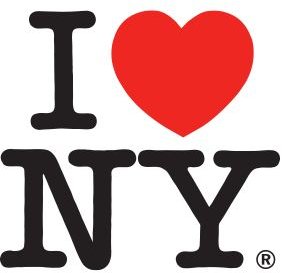 I Love NY logo (American Typewriter font)