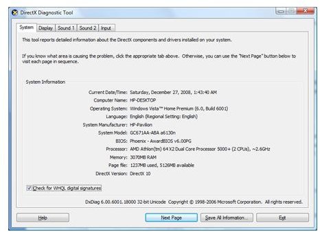 microsoft directx 12 compatible display driver